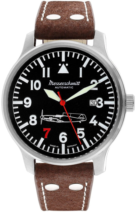 Messerschmitt ME-42BF109 Herren Uhr • Quarz Uhrwerk • Datumsanzeige