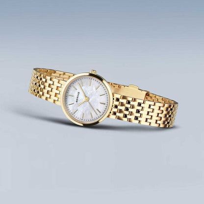 Bering Classic 19126-734 Women's Watch • Scratch-Resistant Sapphire Crystal • Elegant Mother-of-Pearl Dial