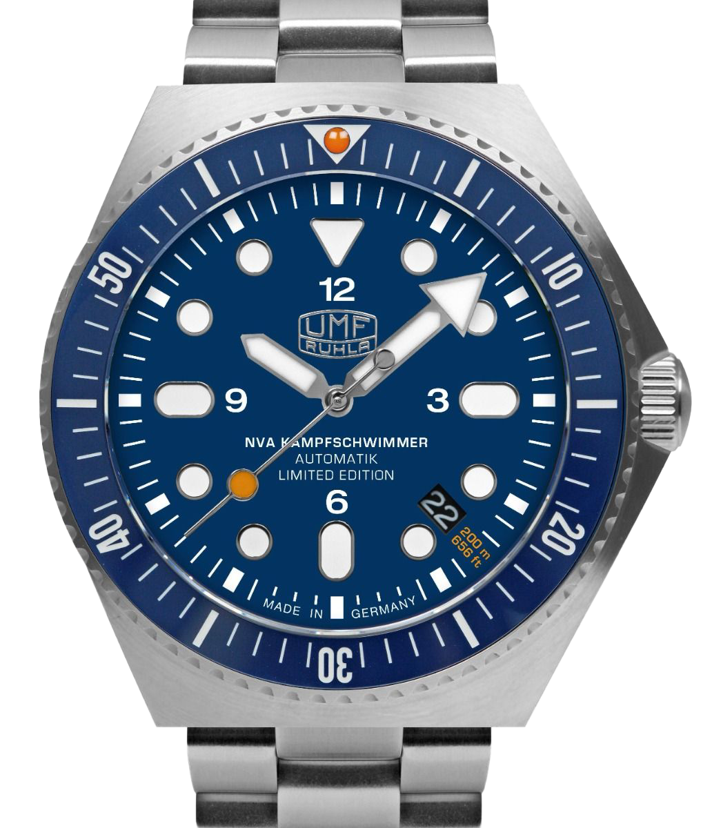 UMF Ruhla NVA Kampfschwimmer 1928M-3 Herrenuhr • Made in Germany • Saphirglas