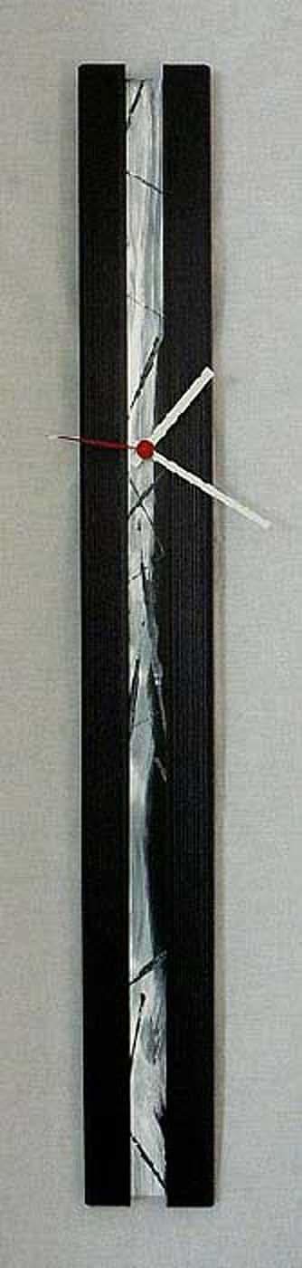Ferdisign Wanduhr 100x10 cm Aluminium • Modernes Design • Präzises Quarzuhrwerk