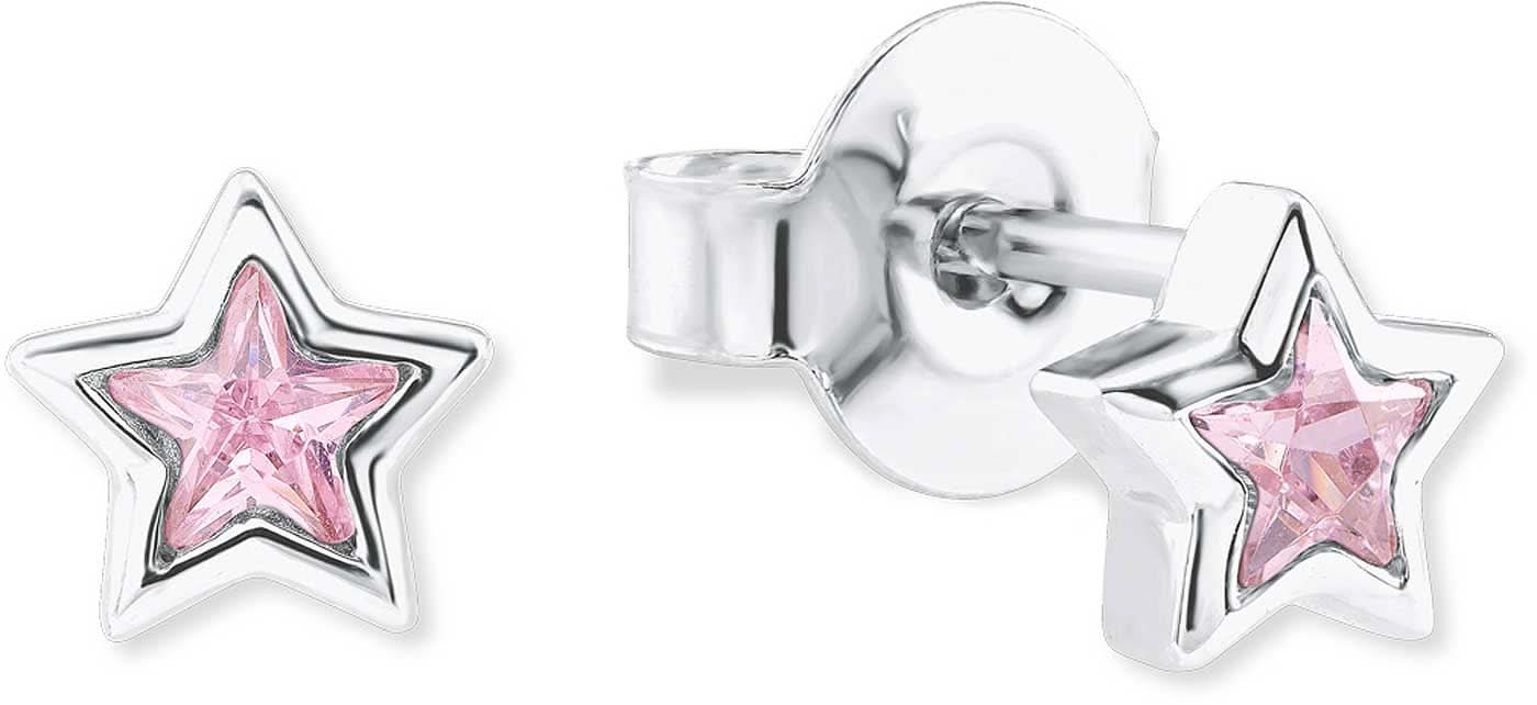 Princess Lillifee 2024372 Star Stud Earrings with a Small Stone