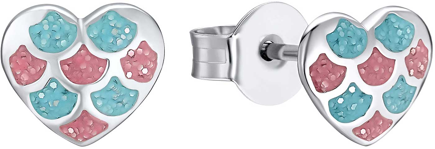 Princess Lillifee 2031157 Heart Stud Earrings Enamelled