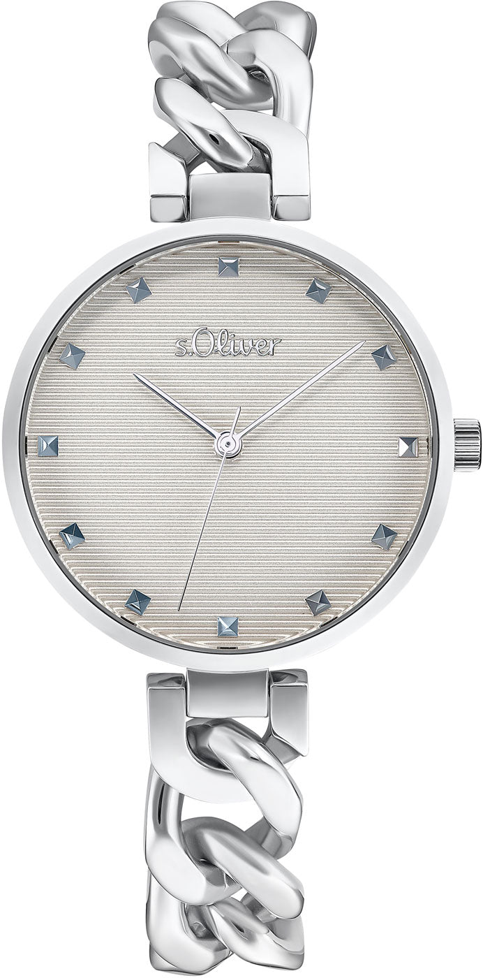 s.Oliver OLIVER-2033521 Damen Uhr • Lässiger Casual-Chic • Alltagstaugliches Design