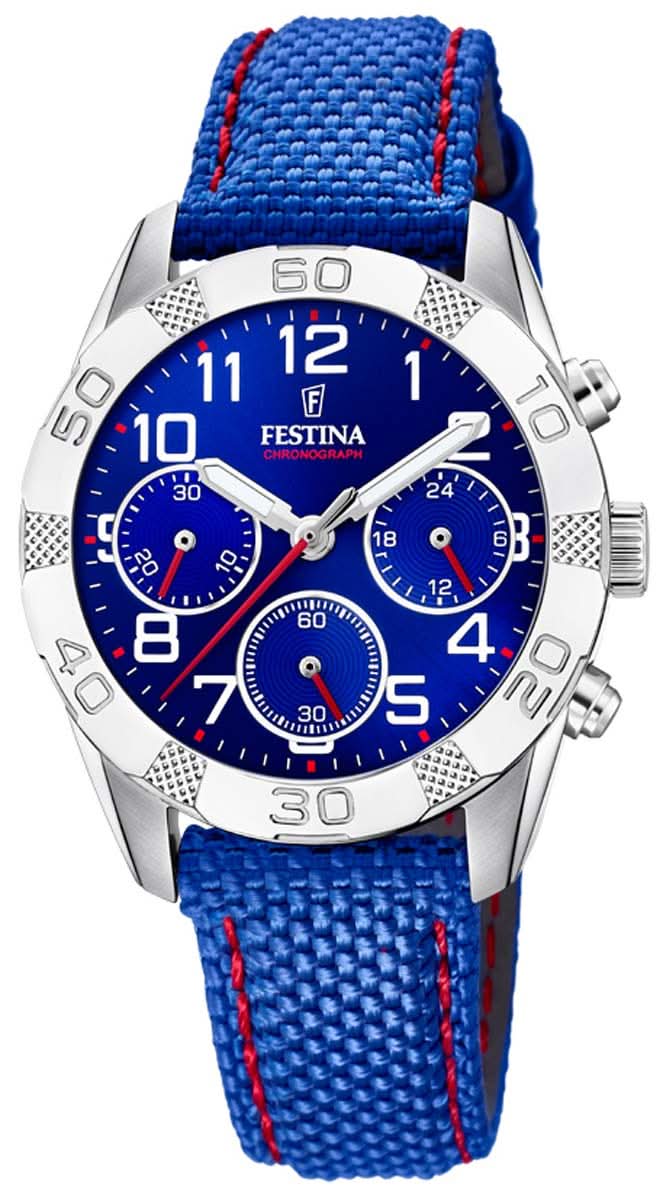 Festina Junior F20346/2 Watch • Quartz • Blue Leather Strap