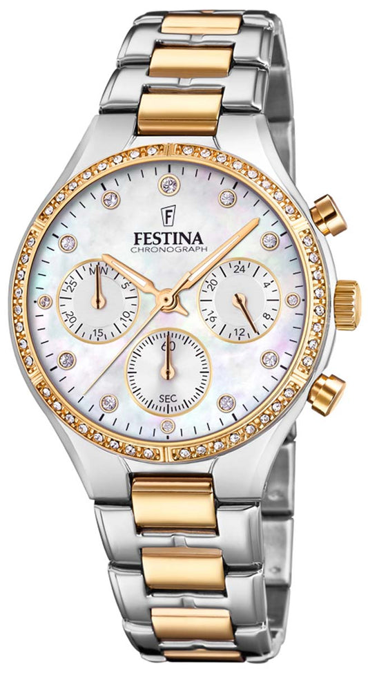 Festina Boyfriend F20402/1 Damenuhr • Perlmutt • Edelstahl
