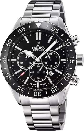 Festina F20575/3 Men's Watch • Sapphire Glass • Ceramic Bezel