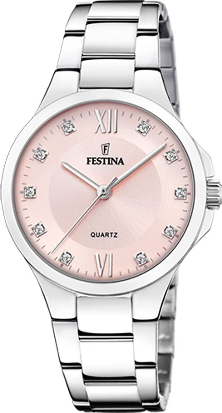 Festina Mademoiselle F20582/2 Damenuhr • Rosa Zifferblatt • Edelstahl