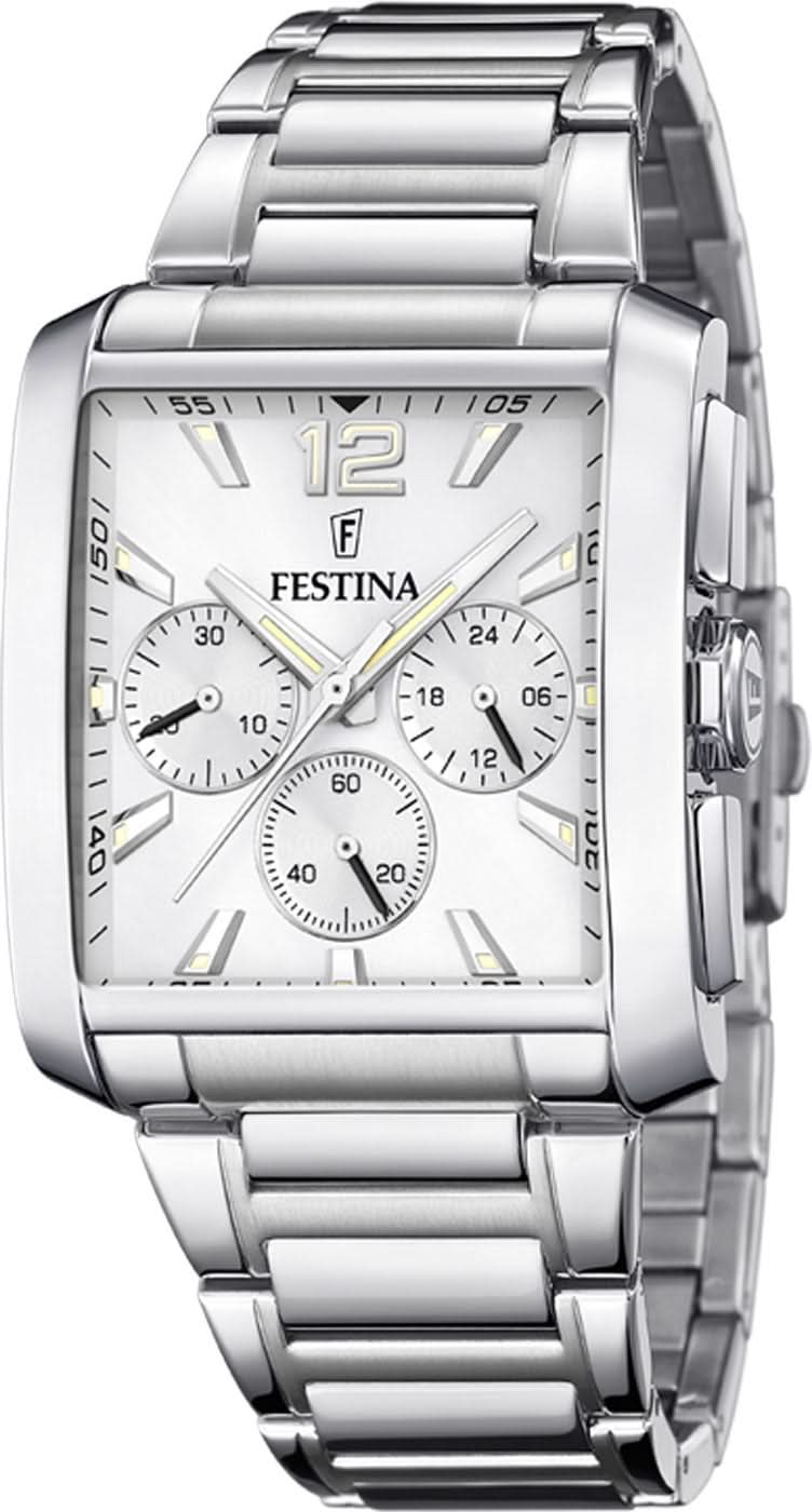 Festina On the Square F20635/1 Herrenuhr • Markantes Design • Edelstahl