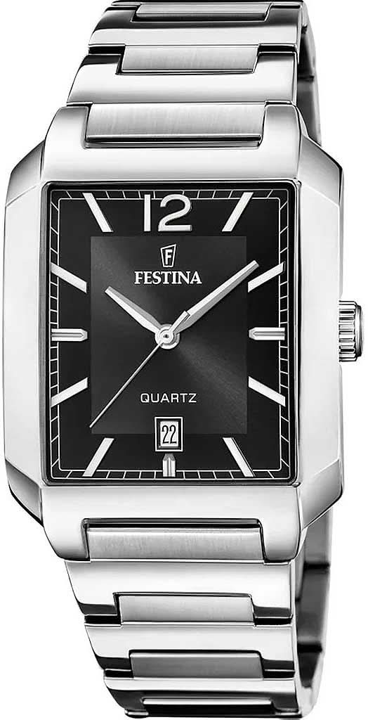 Festina On the Square F20677/4 Men's Watch • Elegant Rectangular Design • Quartz Movement