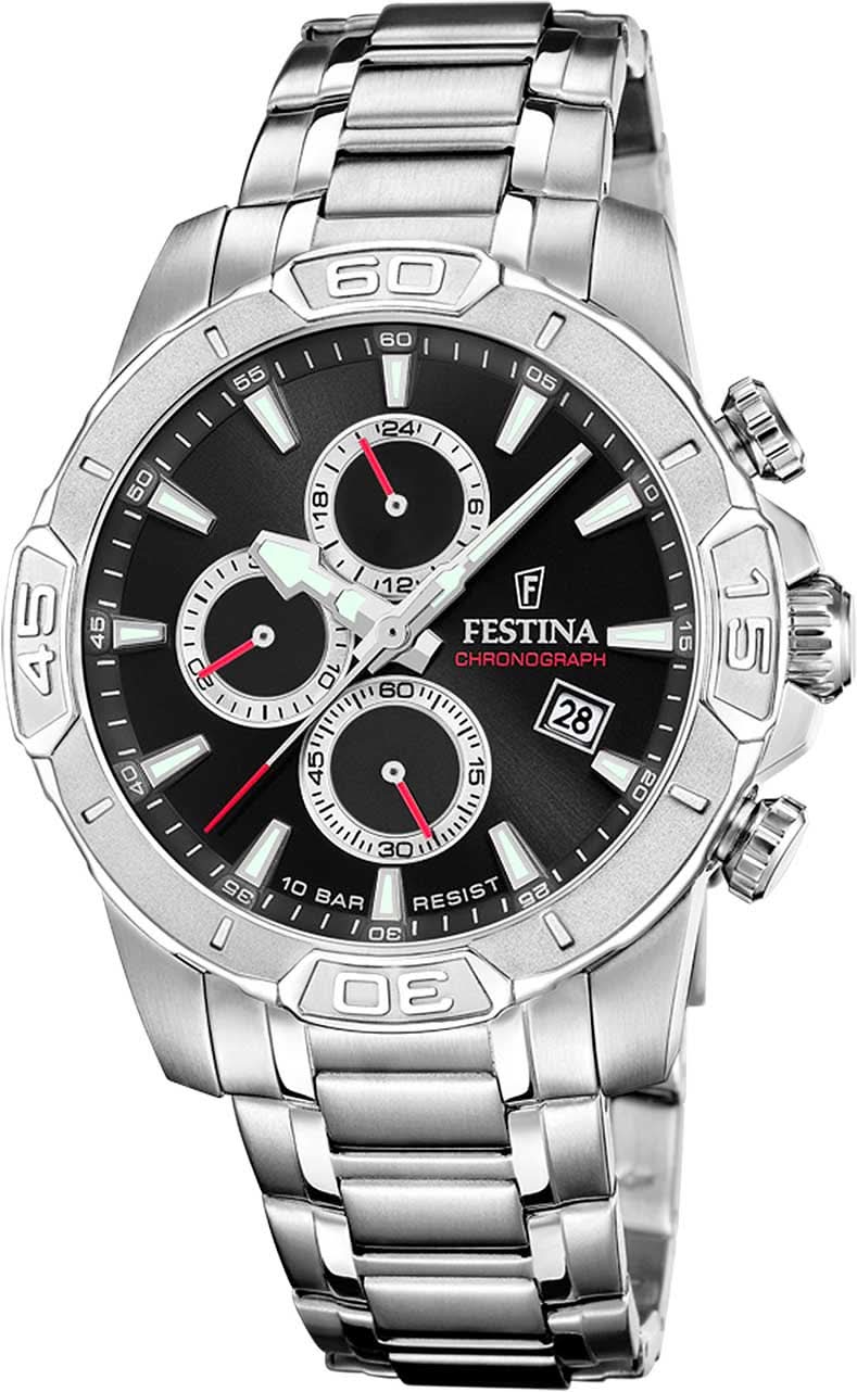 Festina Timeless Chronograph F20704/6 Herrenuhr • Edelstahl • 10 ATM