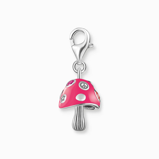 Thomas Sabo Charm Anhänger Modell: 2211-845-7 rosa Pilz- 925 Sterlingsilber und Kaltemail