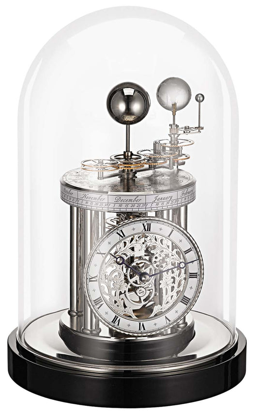 Hermle Tischuhr 28,5x21x21 cm Holz • Astrolabium Funktion • Edles Design