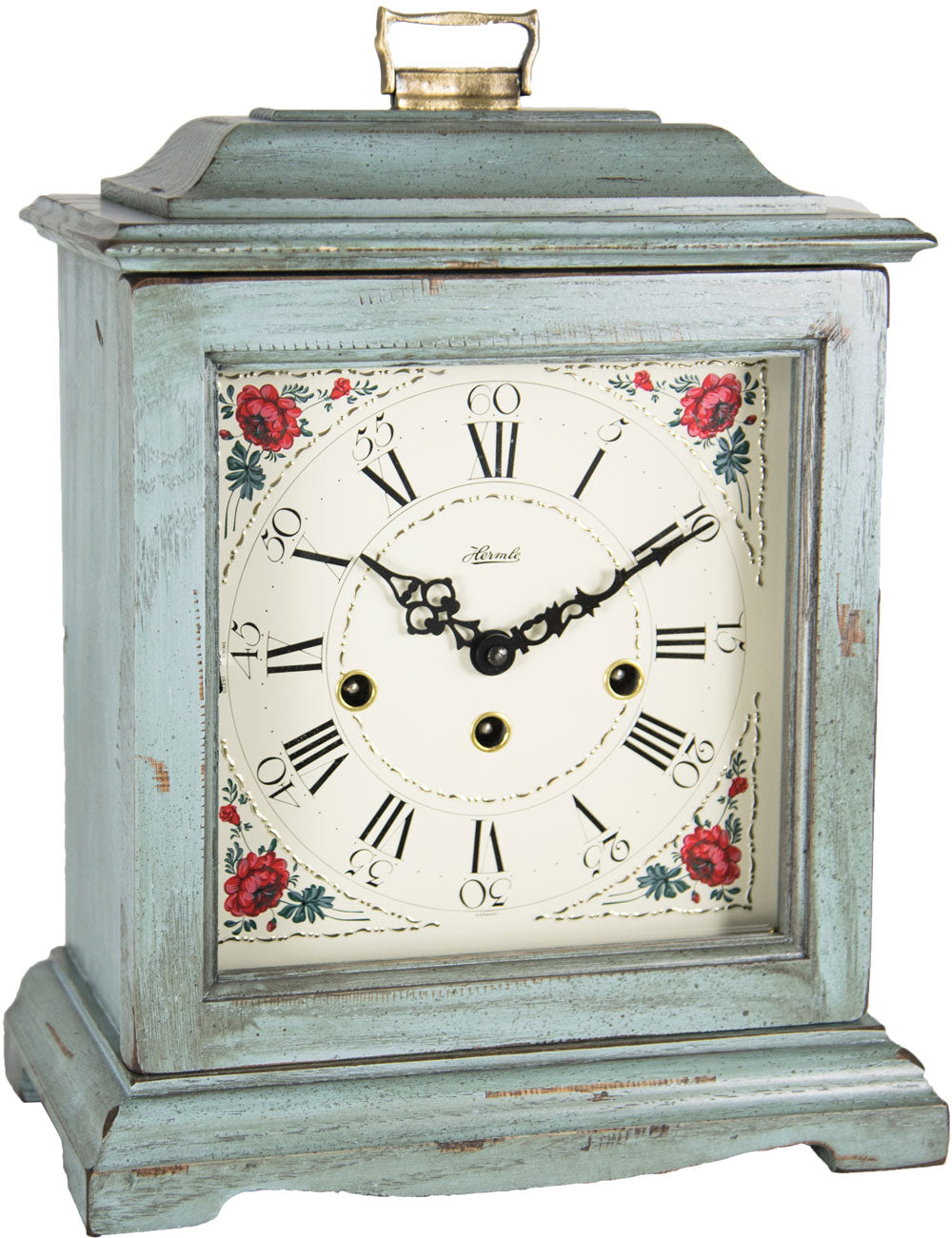 mechanische Tischuhr - Vintage Blau - Hermle Modell: 22915-V70340