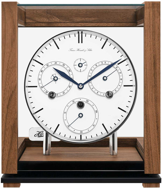 Hermle Tischuhr 29,5x25x25 cm Holz • Westminster Melodie • Automatische Nachtabschaltung