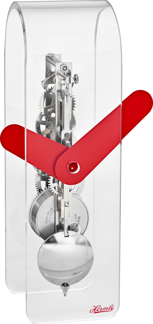 Hermle Tischuhr 23x7x8 cm Holz • Mechanisches 8-Tage Werk • Elegantes Skelett Design