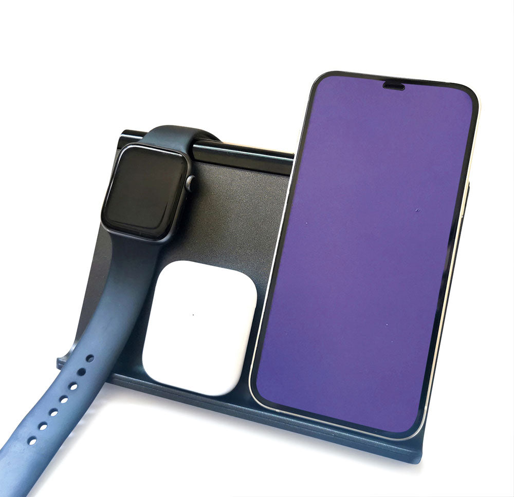 Atlanta Digital Wecker 16x14x9 cm Kunststoff • Kabelloses Laden • Temperaturanzeige