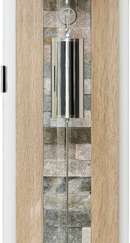 AMS Wanduhr Aluminium & Stein • Mechanisches Seilzug-Uhrwerk • Moderner Stil