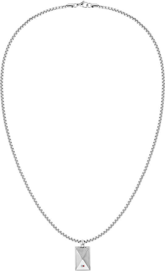 Venetian Chain Necklace with Dog Tag Pendant - Tommy Hilfiger Model: 2790564