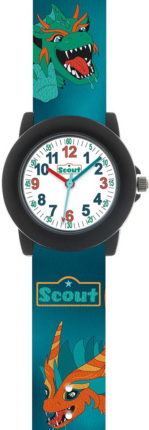 Scout Crystal 305044 Jungen Uhr • Robustes Silikonband • 5 bar Wasserdicht
