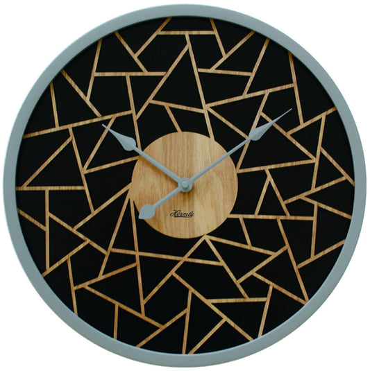 Hermle Wanduhr 50 cm Ø Holz • Minimalistisches Design • Geräuschloses Quarzwerk