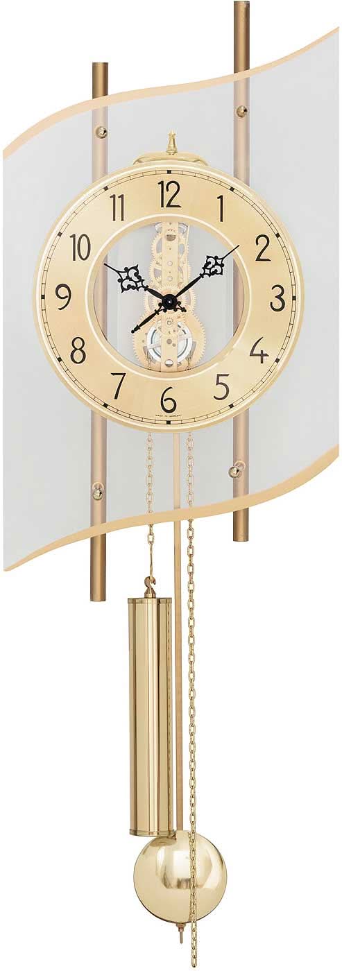 AMS Wall Clock 44x23x9 cm Glass, Aluminum • Mechanical 8-day striking movement • Elegant glass design