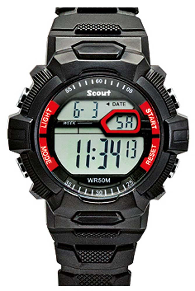 Scout The Digi 308000 Watch • Digital with illumination • 5 bar water resistant