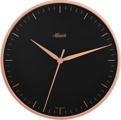 Hermle Wanduhr 40 cm Ø Metall • Geräuschloses Quarzwerk • Modernes Design