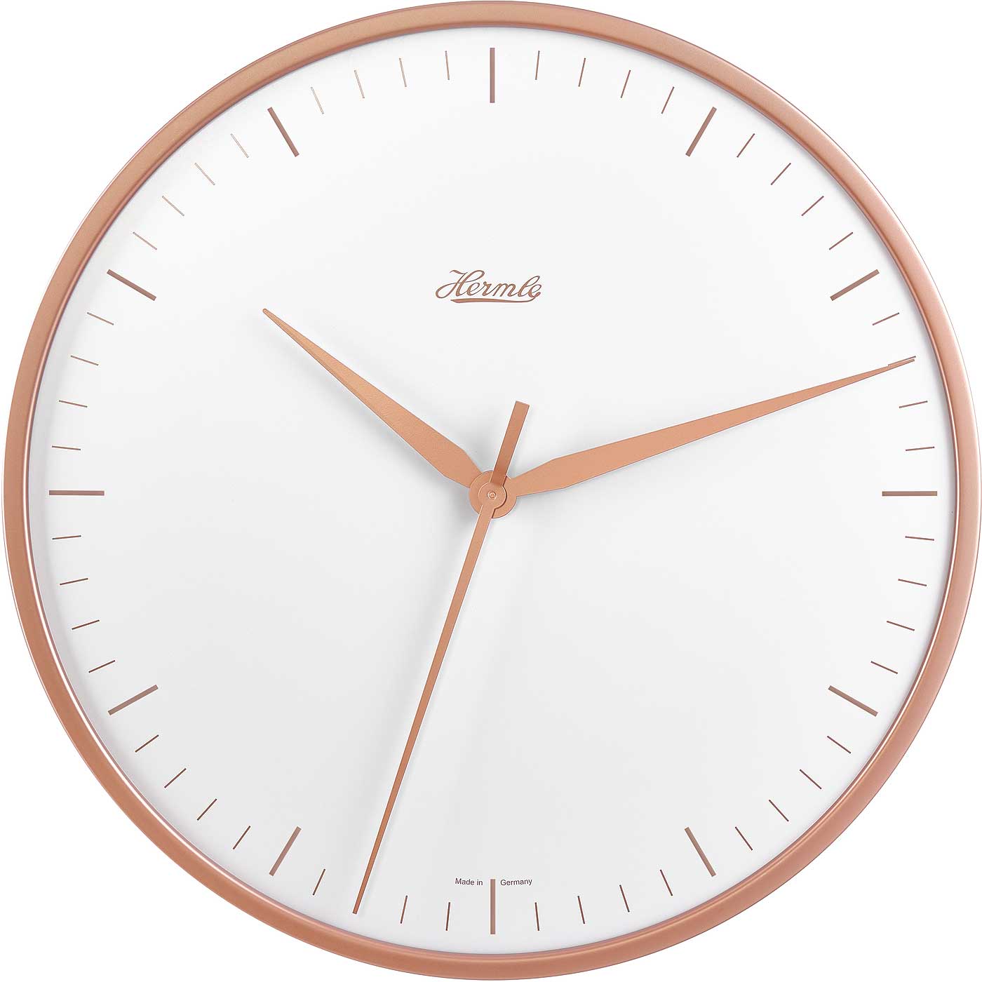 Hermle Wanduhr 40 cm Ø Metall • Geräuschloses Quarzwerk • Elegantes Design