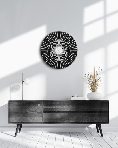 Hermle Wanduhr 50 cm Ø Aluminium • Innovatives Scheiben-Uhrwerk • Geräuschlos