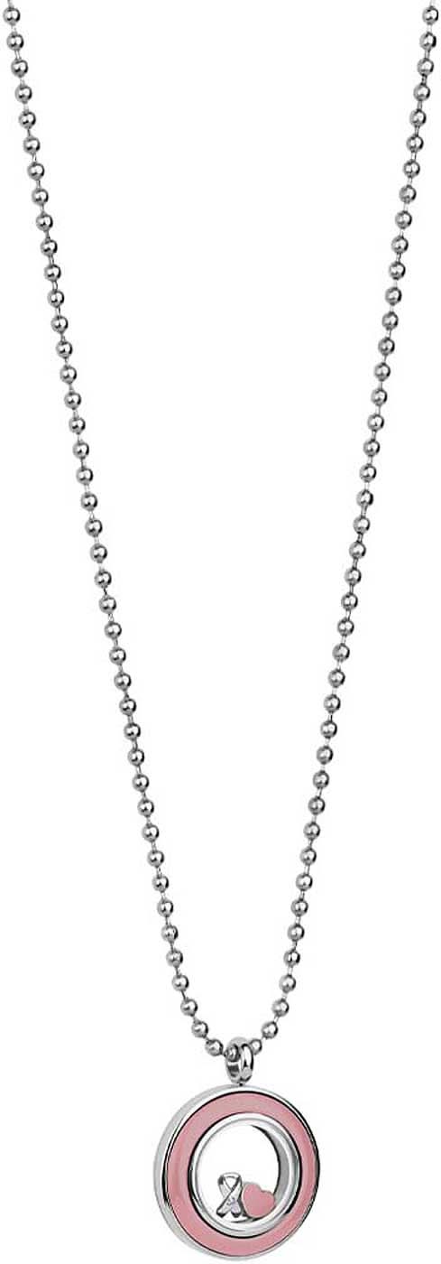Pea chain made of stainless steel with round pendant - Bering Jewelry
