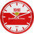 Hermle Wanduhr 30 cm Ø Metall • VfB Stuttgart Edition • Geräuschloses Quarzwerk