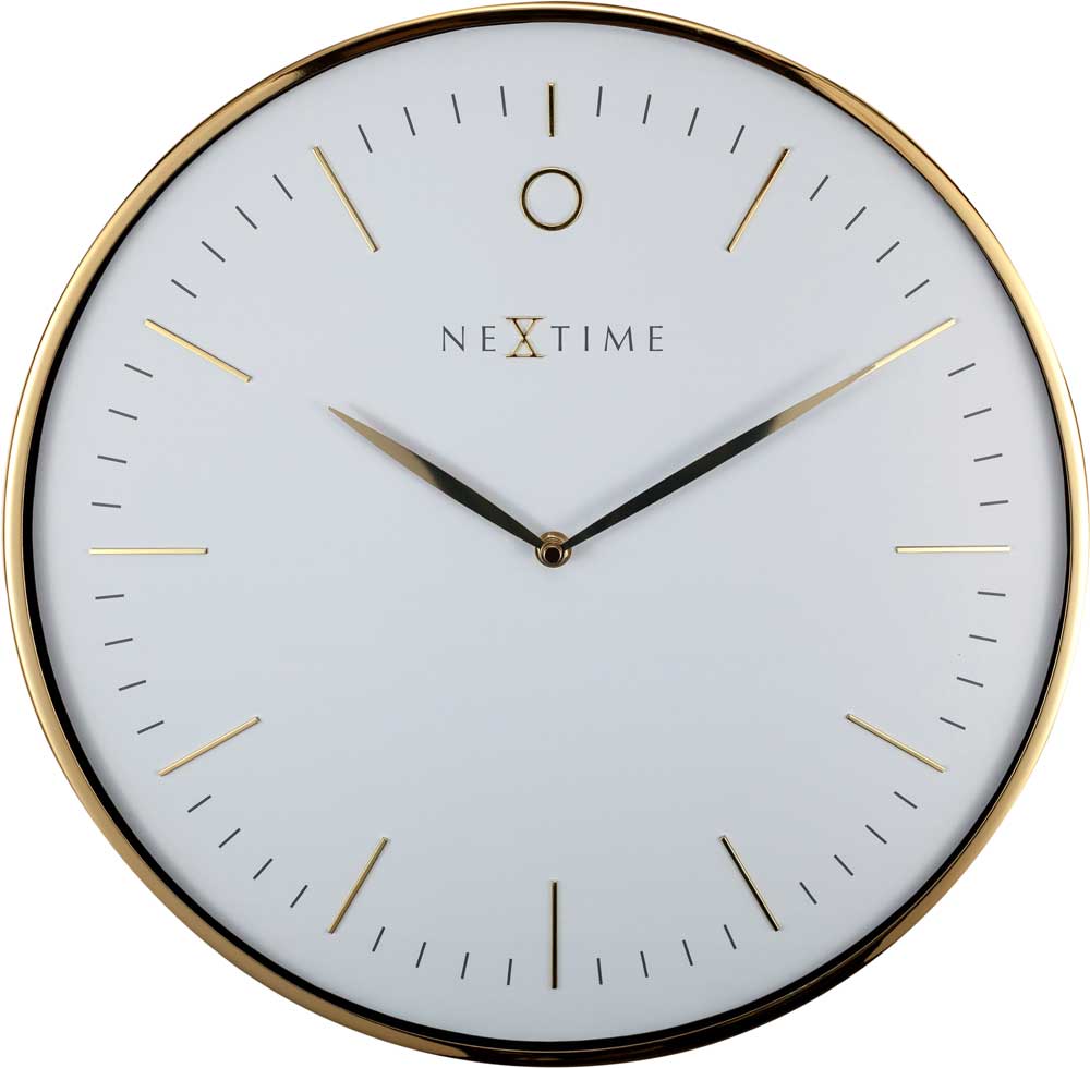 Nextime Wanduhr 40 cm Ø Metall • Elegantes Design • Lautloses Quarzwerk
