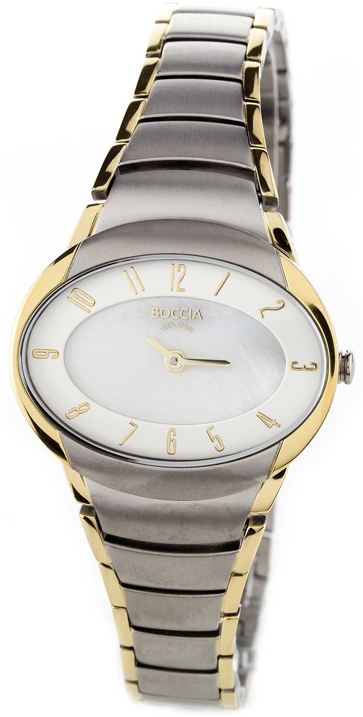 Boccia 3255-04 Damenuhr - Reintitan - Antiallergisch