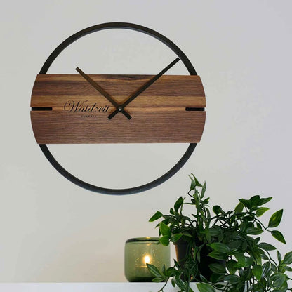 Waidzeit Wanduhr Holz • Modernes Design • Präzises Quarzuhrwerk