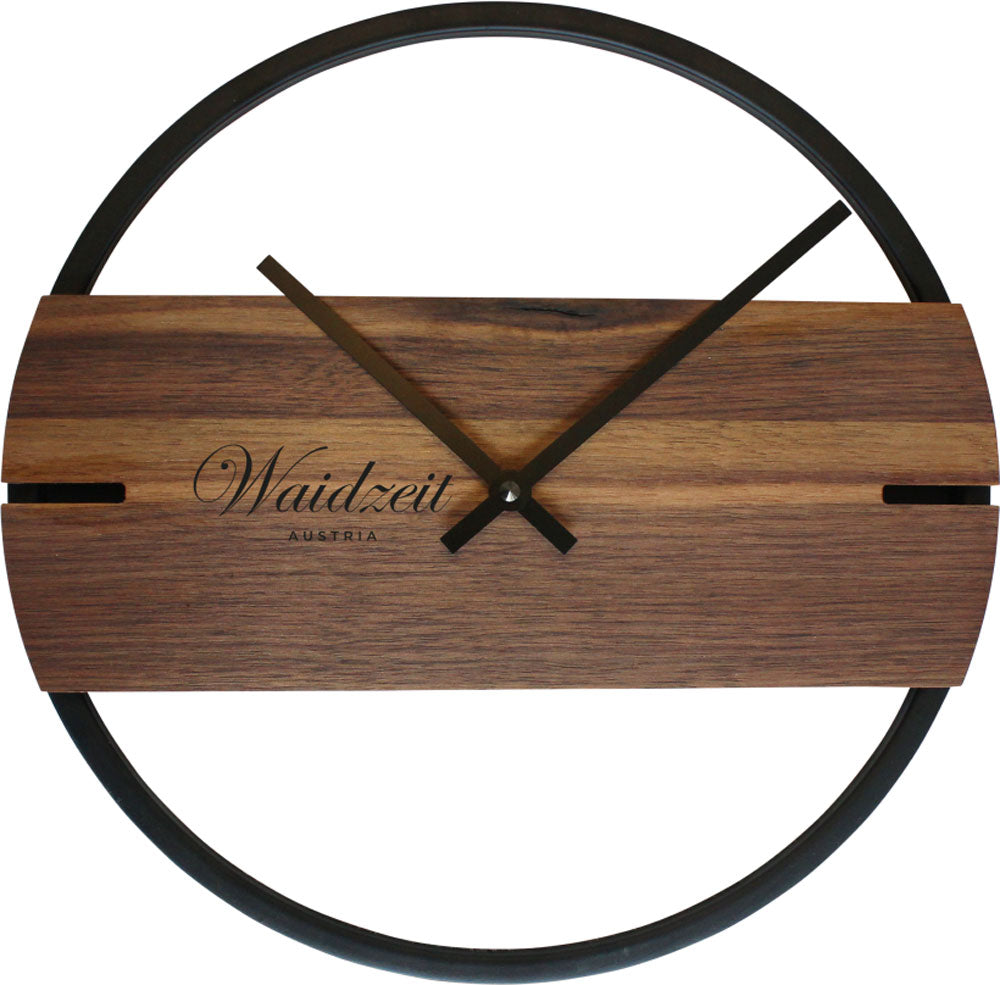 Waidzeit Wanduhr Holz • Modernes Design • Präzises Quarzuhrwerk