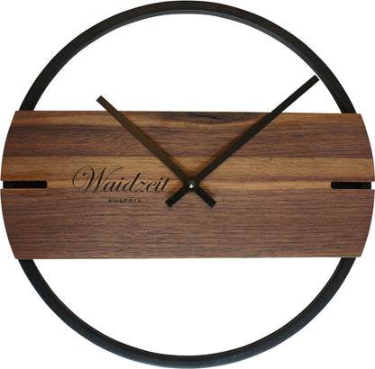 Waidzeit Wanduhr Holz • Modernes Design • Präzises Quarzuhrwerk