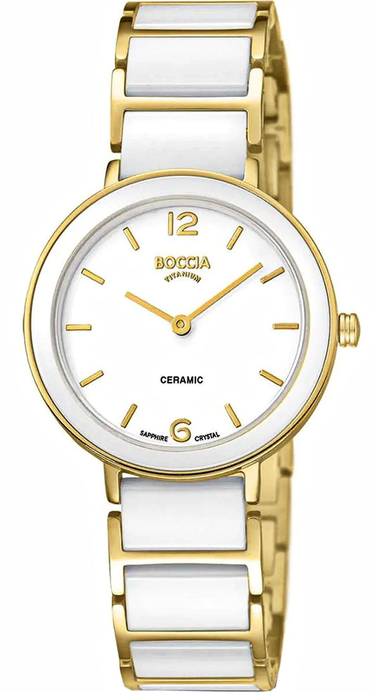 Boccia Ceramic 3311-03 Damen Uhr • Rein-Titan • Saphirglas