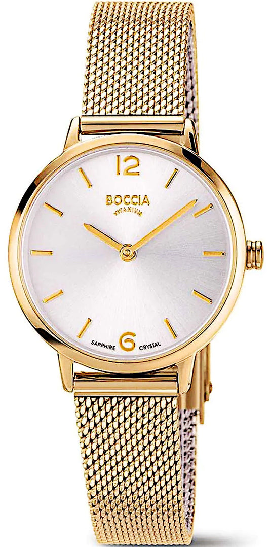 Boccia 3345-03 Damen Uhr • Reines Titan • Saphirglas