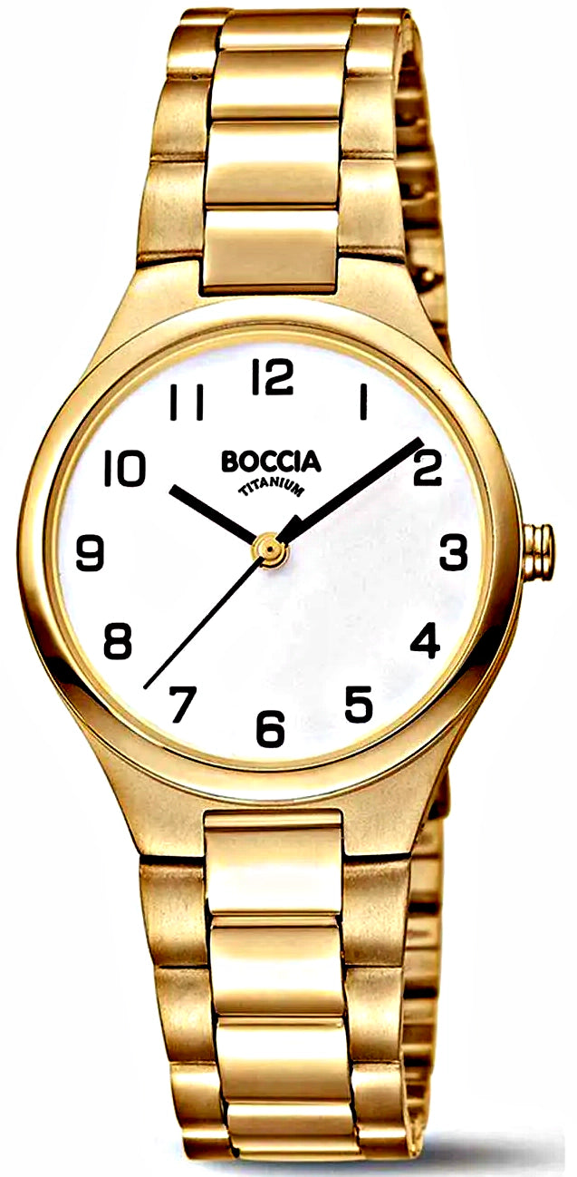 Boccia 3347-03 Damenuhr • Hautfreundliches Reintitan • Extrem leicht & robust