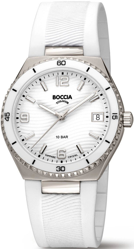 Boccia 3375-01 Damen Uhr • Federleichtes Titan • Kratzfestes Saphirglas