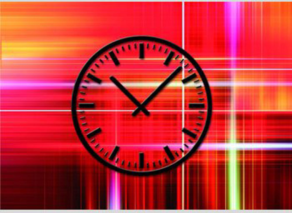 Dixtime Wanduhr 35x100 cm Aluminium • Modernes Design • Made in Germany
