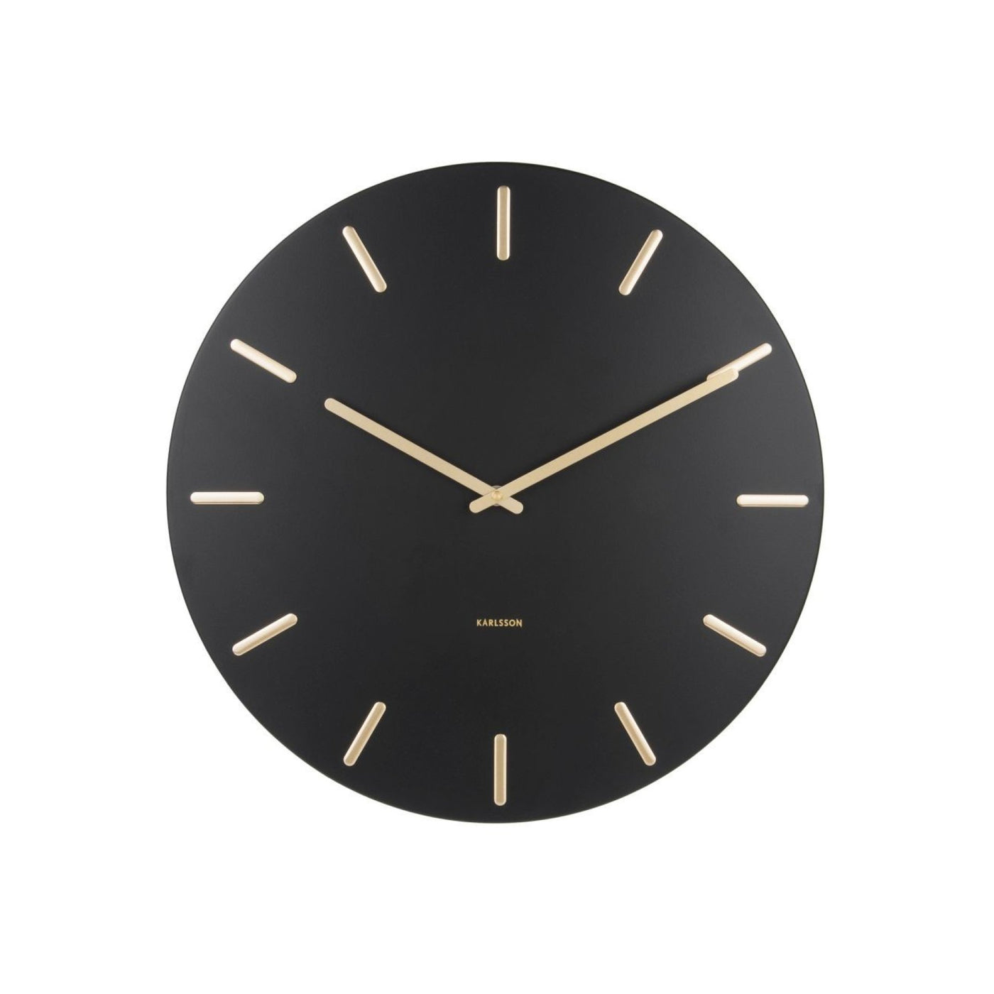 Karlsson Wanduhr 45 cm Ø Metall • Geräuschloses Quarz-Uhrwerk • Modernes Design