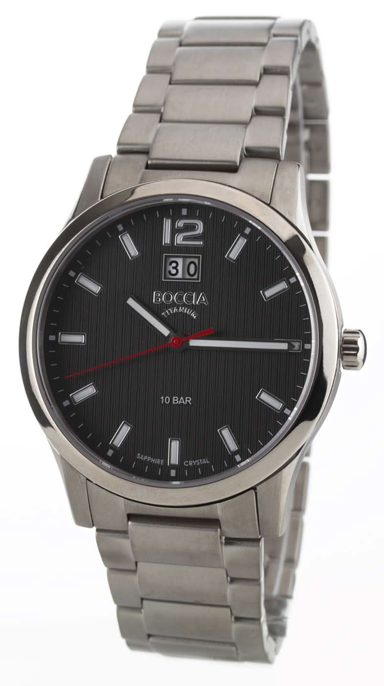 Boccia Titanium 3580-02 Herrenuhr - Saphirglas - Reintitan