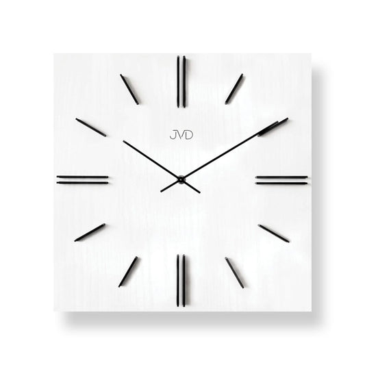 JVD Wanduhr 40 cm Ø Holz • Natürliches Holzdesign • Präzises Quarzwerk