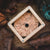 Facade Necklace with Square Marble Pendant - Wood Core Model: Jewelry