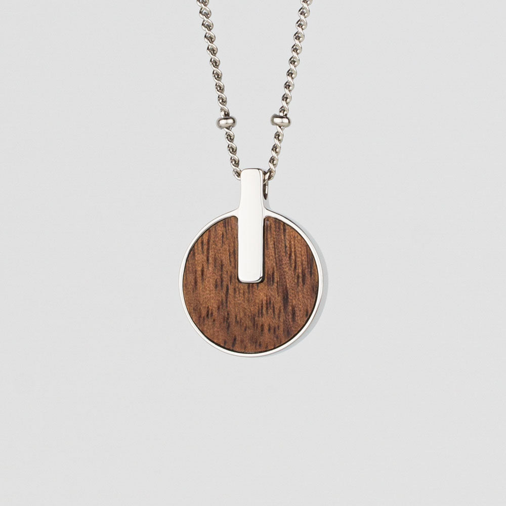 Opacity Halskette mit rundem Holz Anhänger - Holzkern Modell: Jewelry