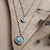 Zendala Layering Necklace Mother-of-Pearl/Silver - Holzkern Model: Jewelry