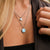 Zendala Layering Necklace Mother-of-Pearl/Silver - Holzkern Model: Jewelry