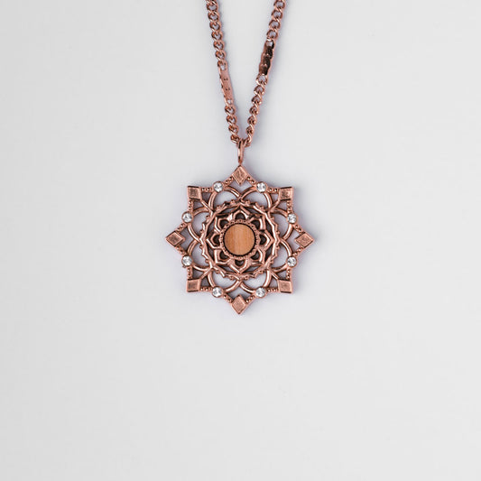 Aphonia Halskette  Schneeflocken Anhänger - Holzkern Modell: Jewelry