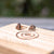 Scale Triangle Stud Earrings - Wood Core Model: Jewelry